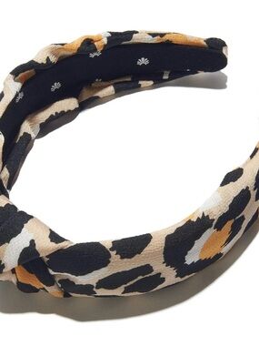 Lele Sadoughi SILK LEOPARD PRINT HEADBAND